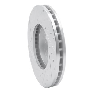 Lexus IS300 Brake Rotor (1) - Front Right - R1 Concepts - Drilled & Slotted - Silver - `92-`10